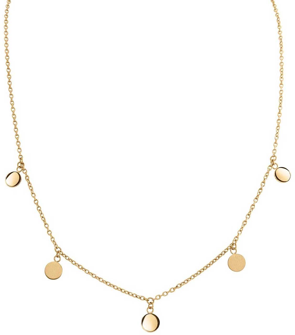 Halskette mit 5 Plättchen Anhängern - Boccia Jewelry Modell: 08064-02