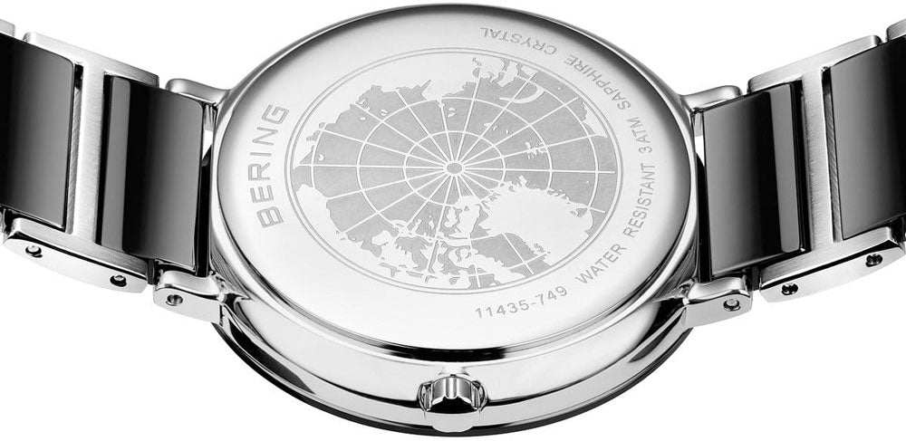 Bering Ceramic 11435-749 Women's Watch • Scratch-resistant sapphire crystal • High-tech ceramic