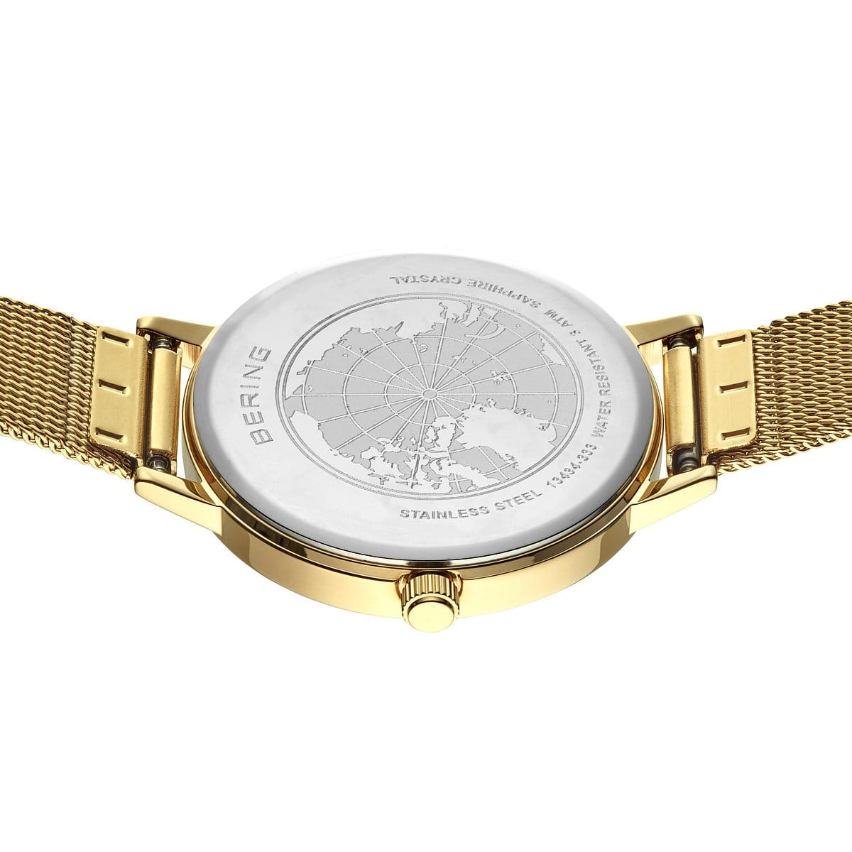 Bering Classic 13434-333 Damenuhr • Kratzfestes Saphirglas • Milanaise-Armband