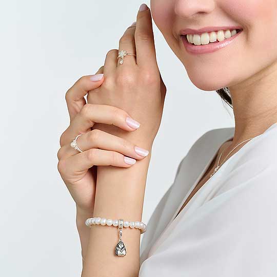 Charm Anhänger Pinguine in 3D-Optik - 925 Sterlingsilber