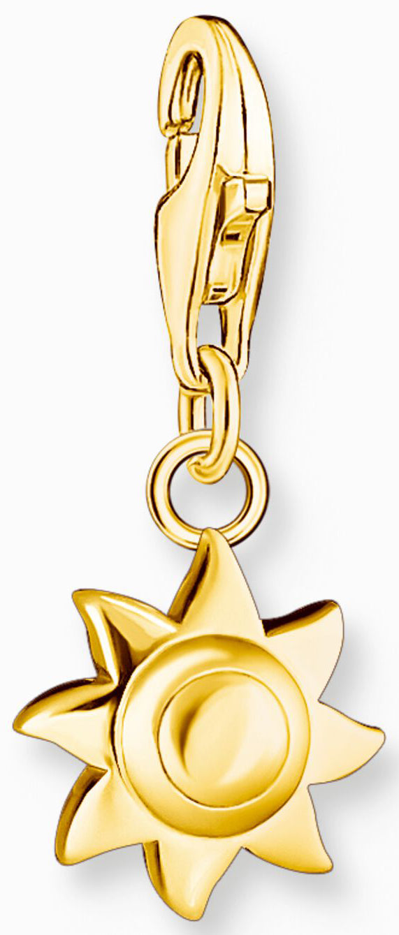 Charm Pendant 3D Sun - 750 Yellow Gold Plating Thomas Sabo Model: 2024-413-39