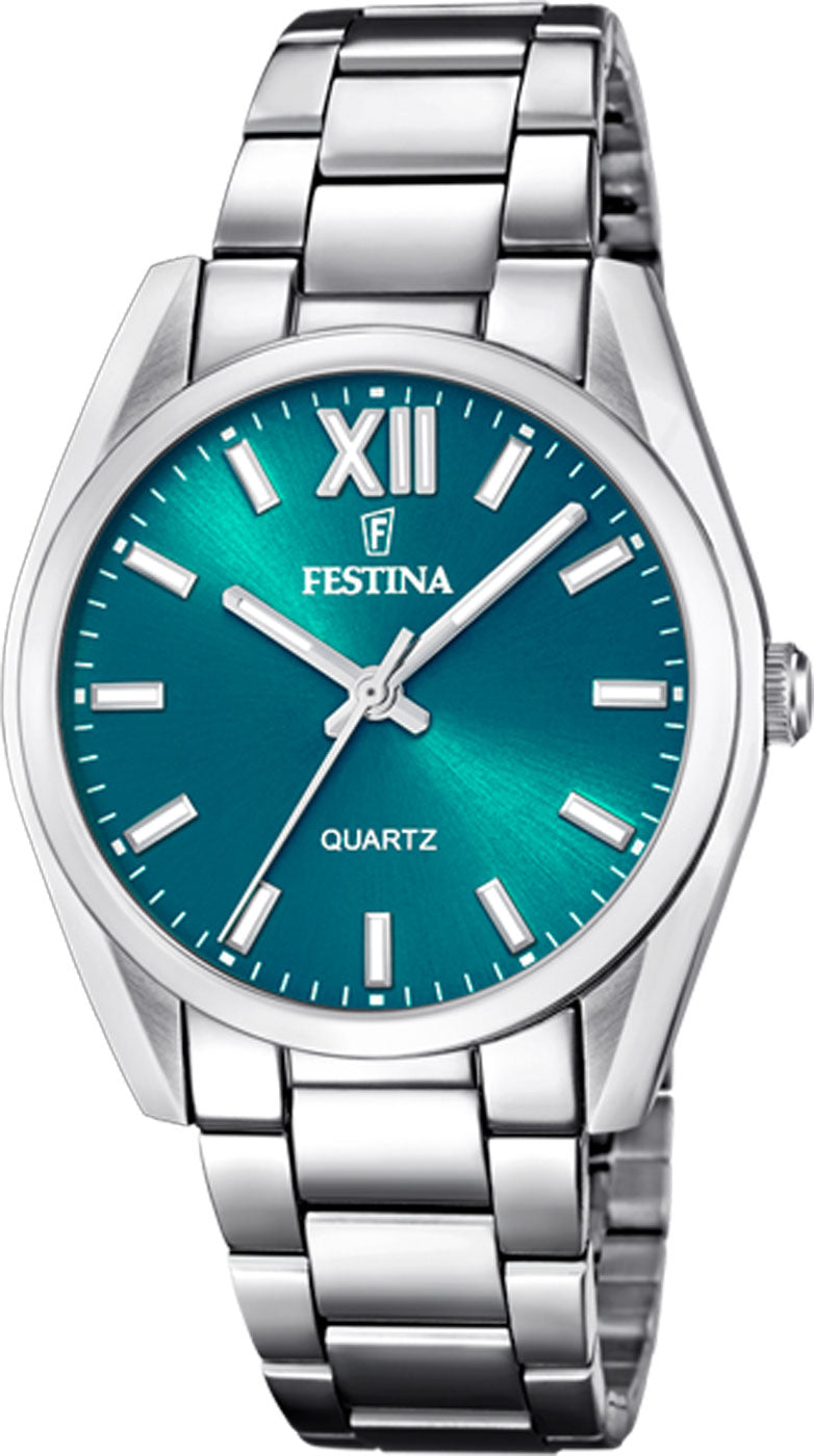 Festina Alegría F20622/C Damenuhr • Präziser Quartzantrieb • Grünes Zifferblatt