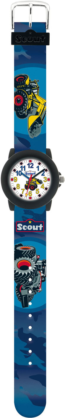 Scout Action Boys 305038 Boys' Watch • Excavator Design • Washable Textile Strap