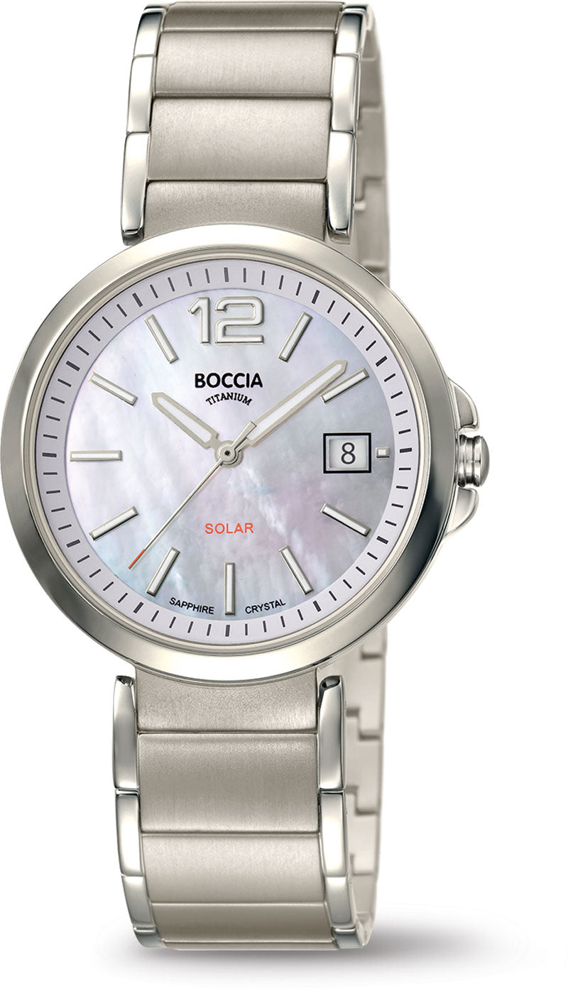 Boccia 523029 Herren Uhr • Reintitan • Präzises Quarzwerk