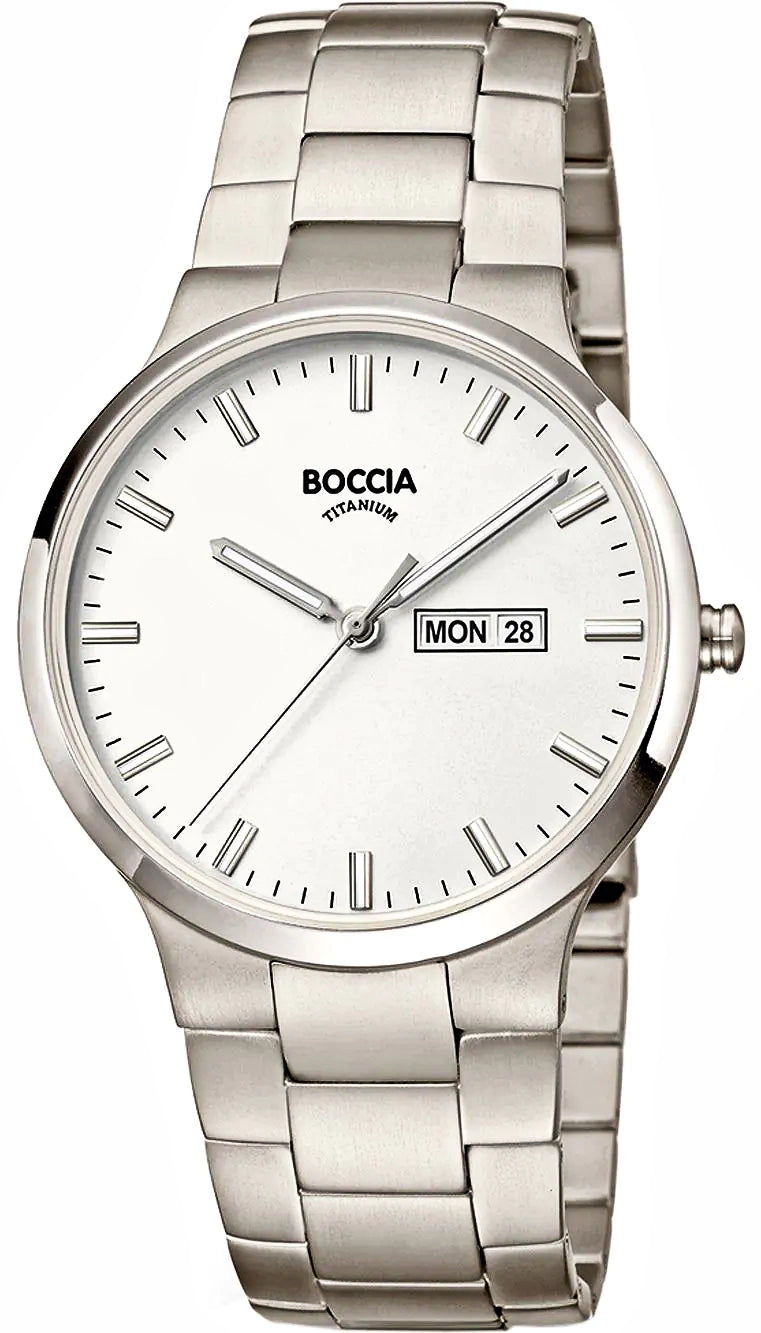 Boccia 3649-01 Herrenuhr • Extrem leichtes Titan • Saphirglas
