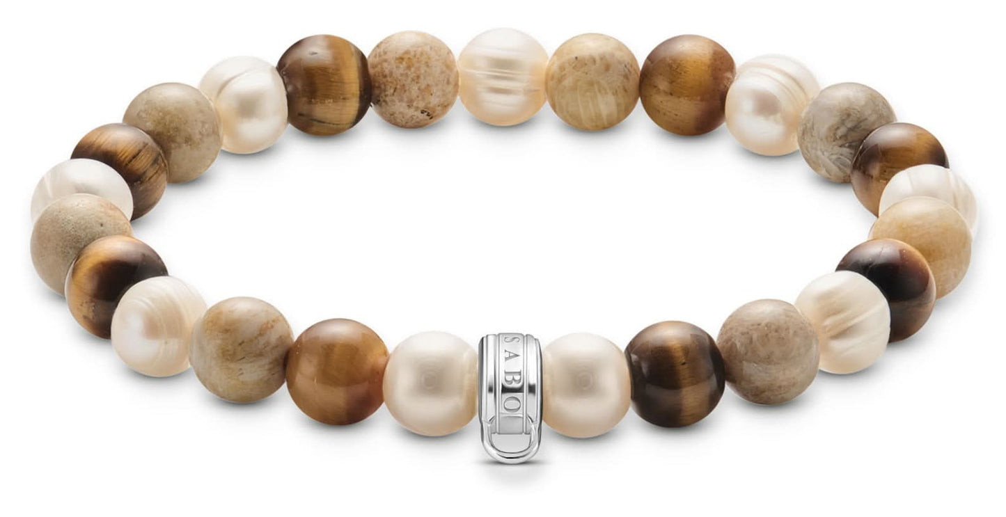 Thomas Sabo Beaded Bracelet with Natural Stones Silver