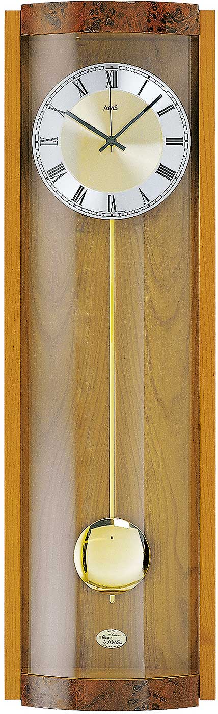 AMS Wanduhr Holz • Funkgesteuert • Westminster Melodie