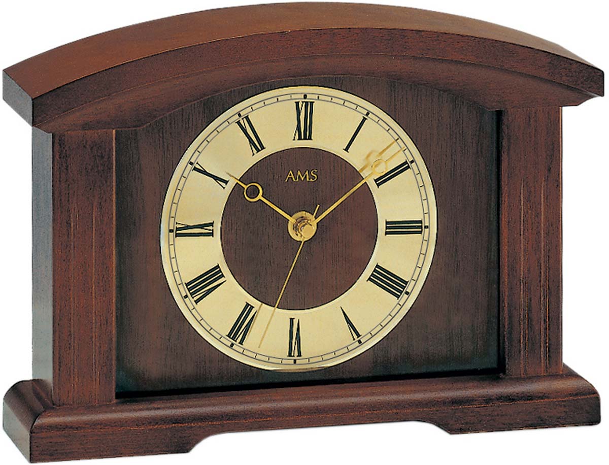 AMS Tischuhr 18x25x5 cm Holz • Funkgesteuert • Zeitloses Design