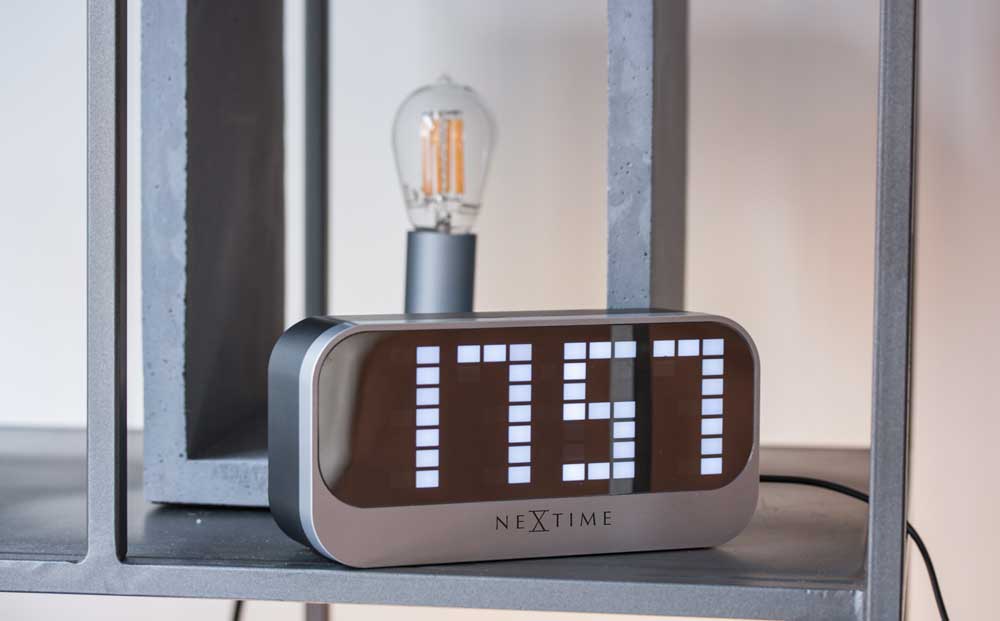 Nextime Table Clock 17.5x8.5x5 cm Acrylic • Digital Display • Alarm Function