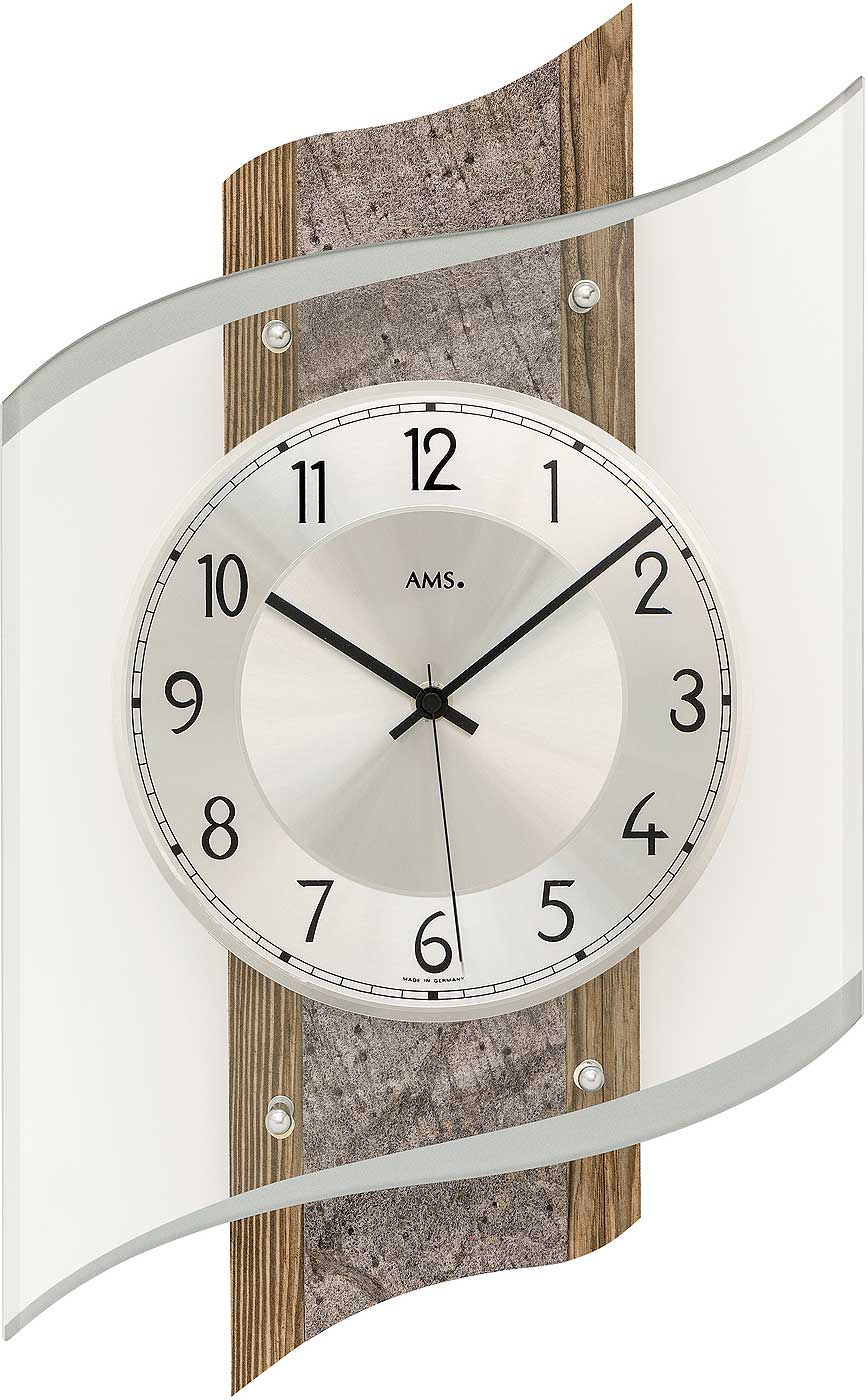 Wanduhr modern Naturstein-Veredelung - AMS Modell: 5518