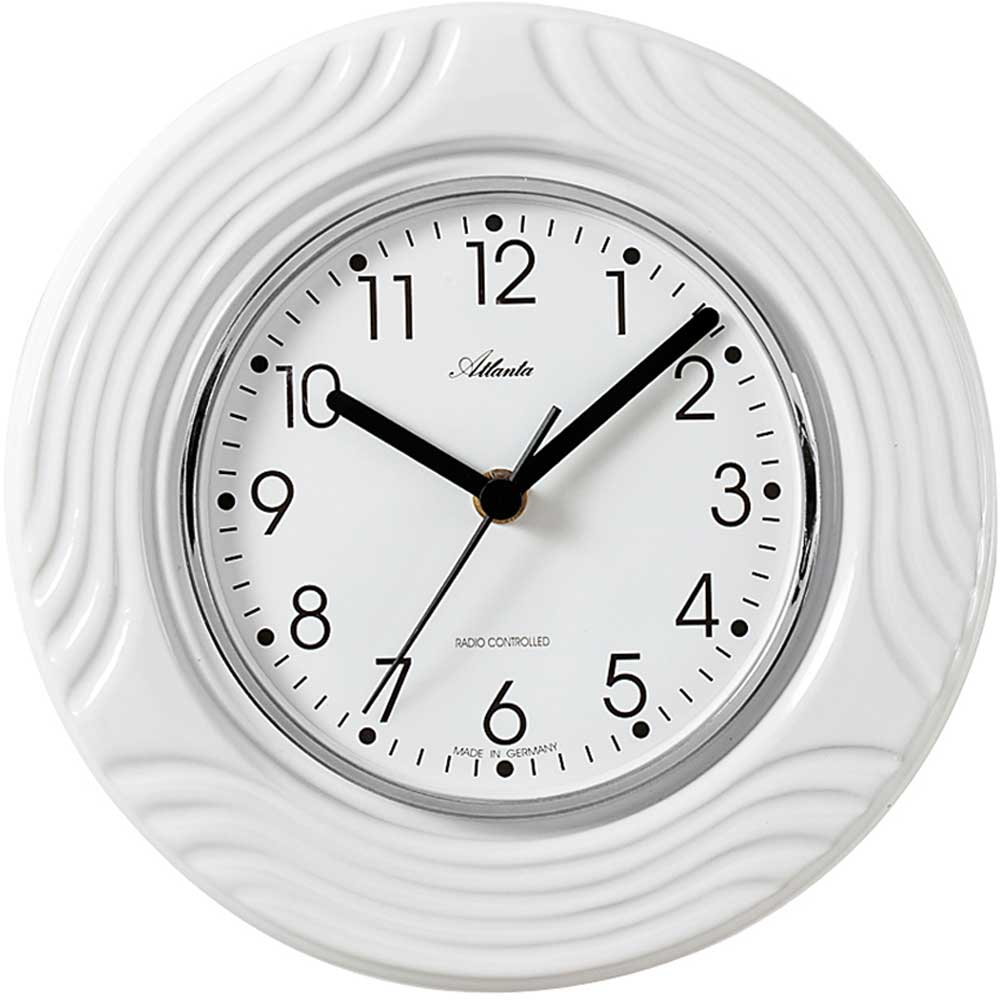 Atlanta Ceramic Wall Clock • Radio Controlled • Arabic Numerals