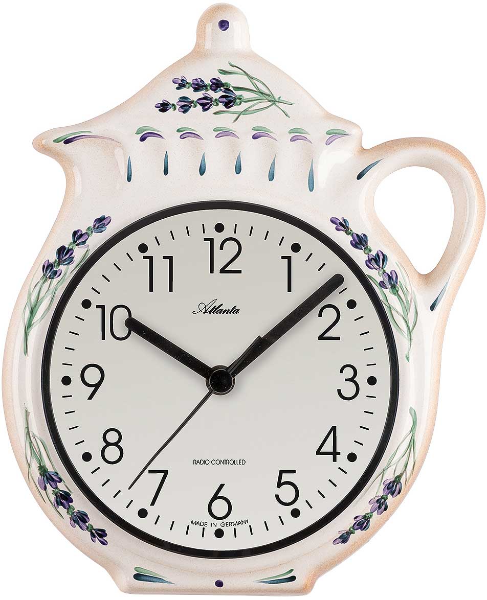 Atlanta Wall Clock 25x20x5 cm Ceramic • Radio-Controlled • Country Style