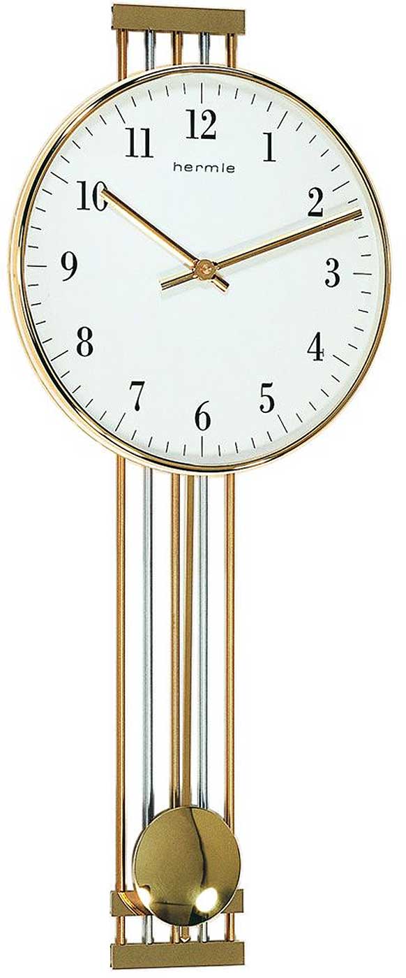 Hermle Wanduhr 58,42x25,4x7,62 cm Metall • Deutsches Qualitätsuhrwerk • Stilvolles Design