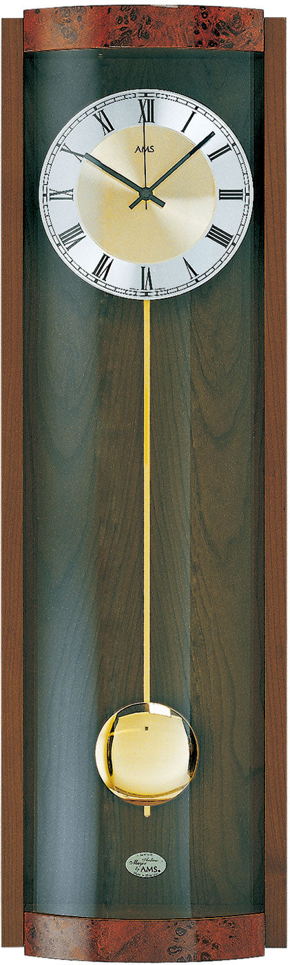Pendeluhr, Quarzwerk, Nussbaum - AMS Modell: 7087/1