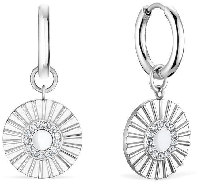 Arctic Flowers Ohrringe Silber glänzend - Sonnenmotiv Edelstahl - Bering Modell 765-150-05