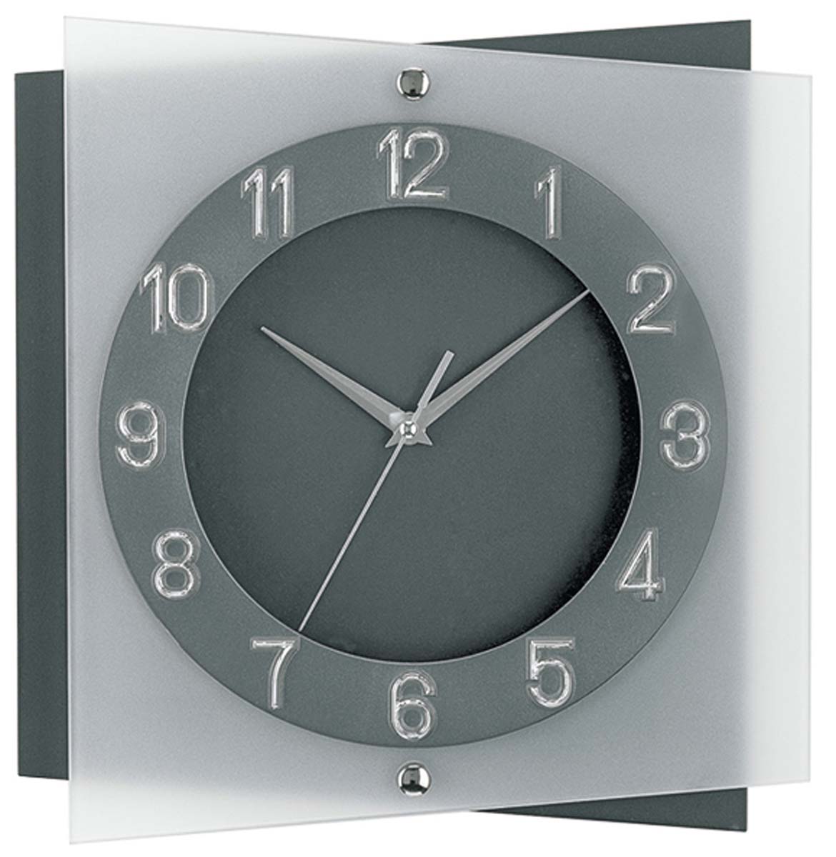 Wanduhr modern 31 x 31 x 6 cm - AMS Modell: 9323