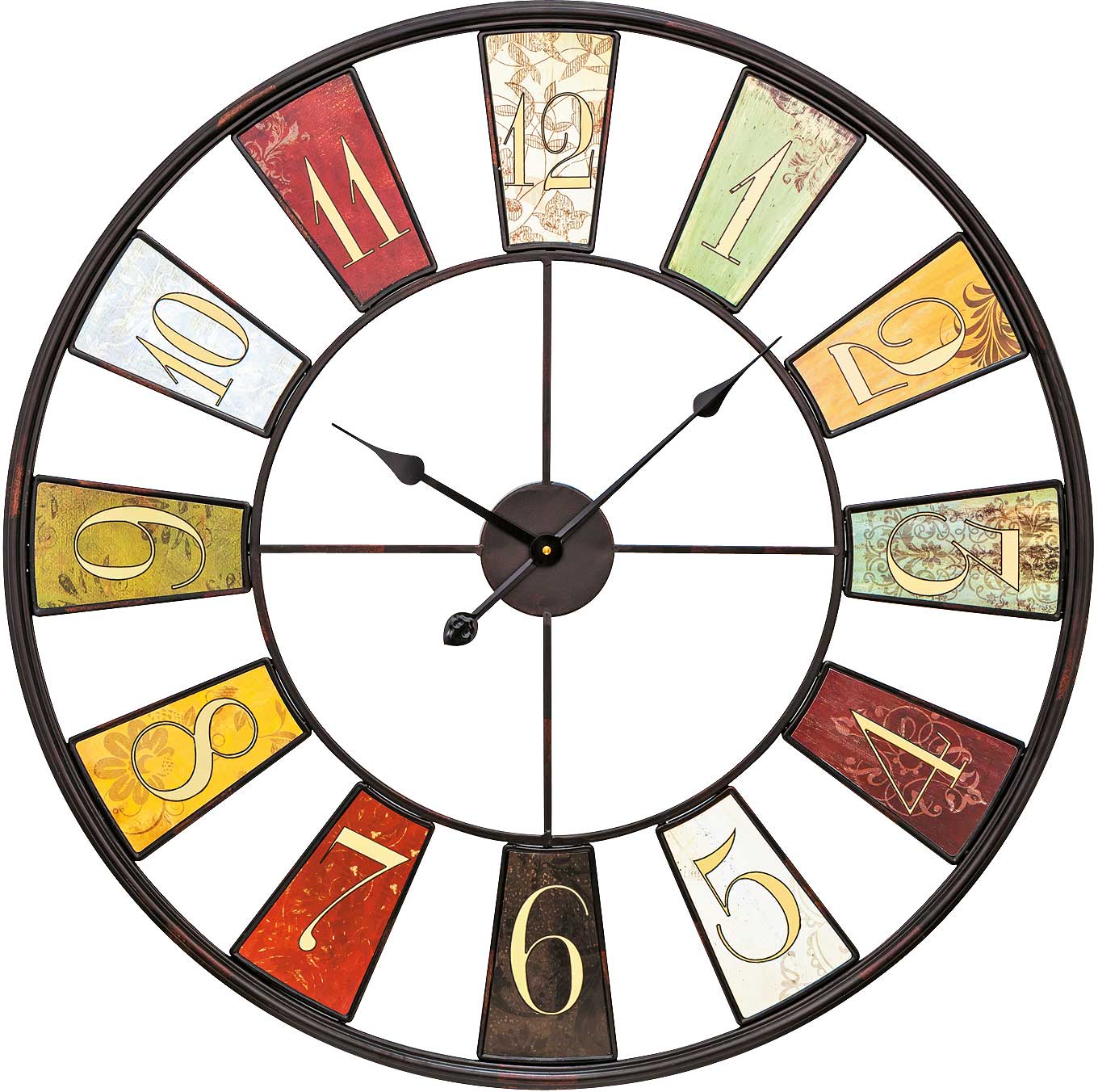 Wanduhr klassisch XXL 80cm Vintage Wanduhr - AMS Modell: 9488