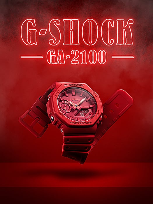 Casio G-Shock GA-2100-4AER Herren Uhr • Carbon Core Guard • 20 Bar Wasserdicht