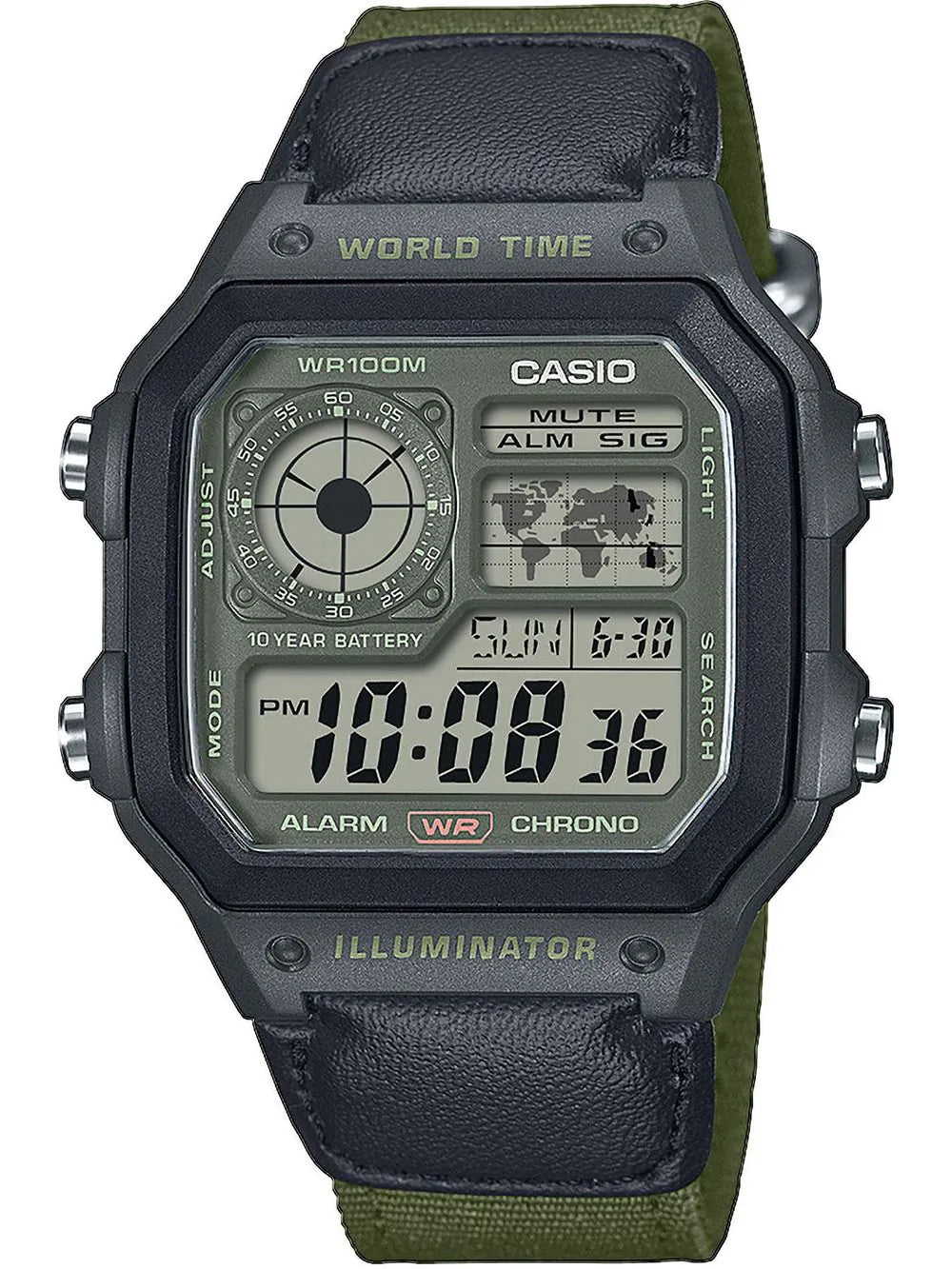 Casio AE-1200WHUB-3AVEF Herrenuhr • Kultiges Retro-Design • 10 Jahre Batterie