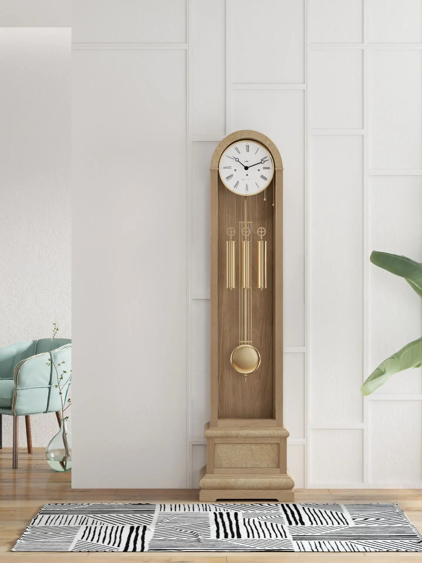 Hermle Standuhr 193x52x32 cm Holz • Westminster Melodie • Automatische Nachtabschaltung