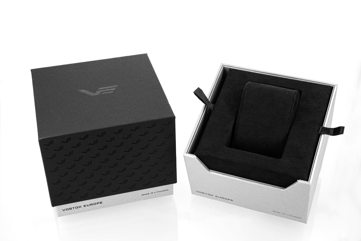 Damenuhr schwarz mit Lederarmband – Vostok Europe Modell: JS20-125B751