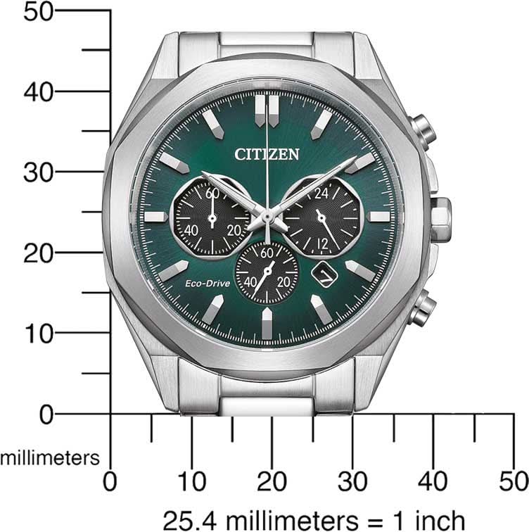 Citizen CA4590-81X Herrenuhr • Eco-Drive • Grünes Zifferblatt