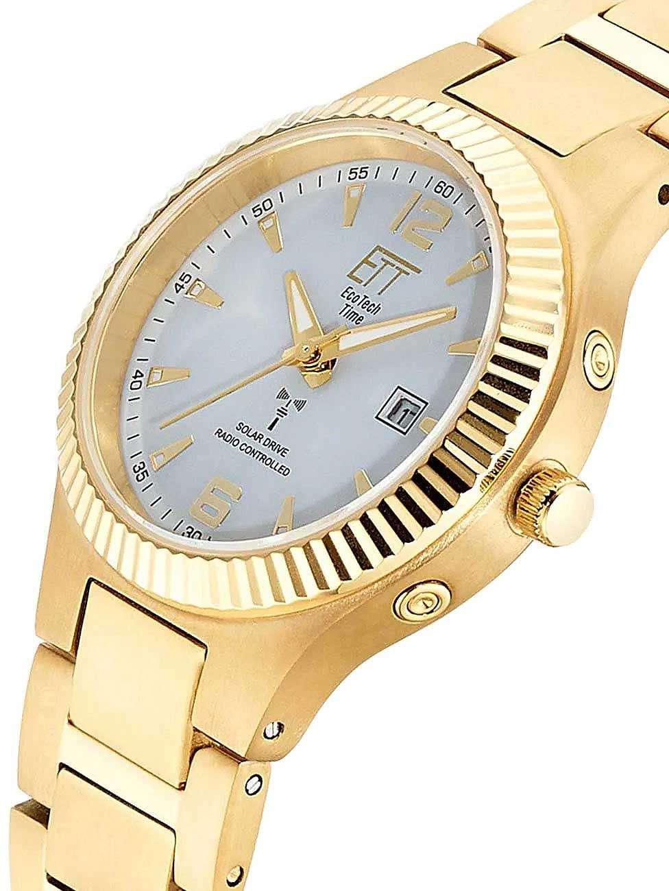 Damenuhr mit Funk-Solaruhrwerk - Eco Tech Time Modell: ELT-11673-12M