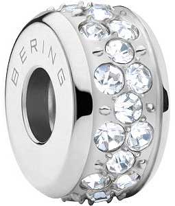 Stainless steel charm set with stones - Bering Jewelry Model: Glow-1