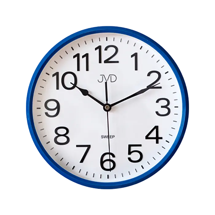 JVD Wanduhr Modell: HP683.3 mit blauem Gehäuse