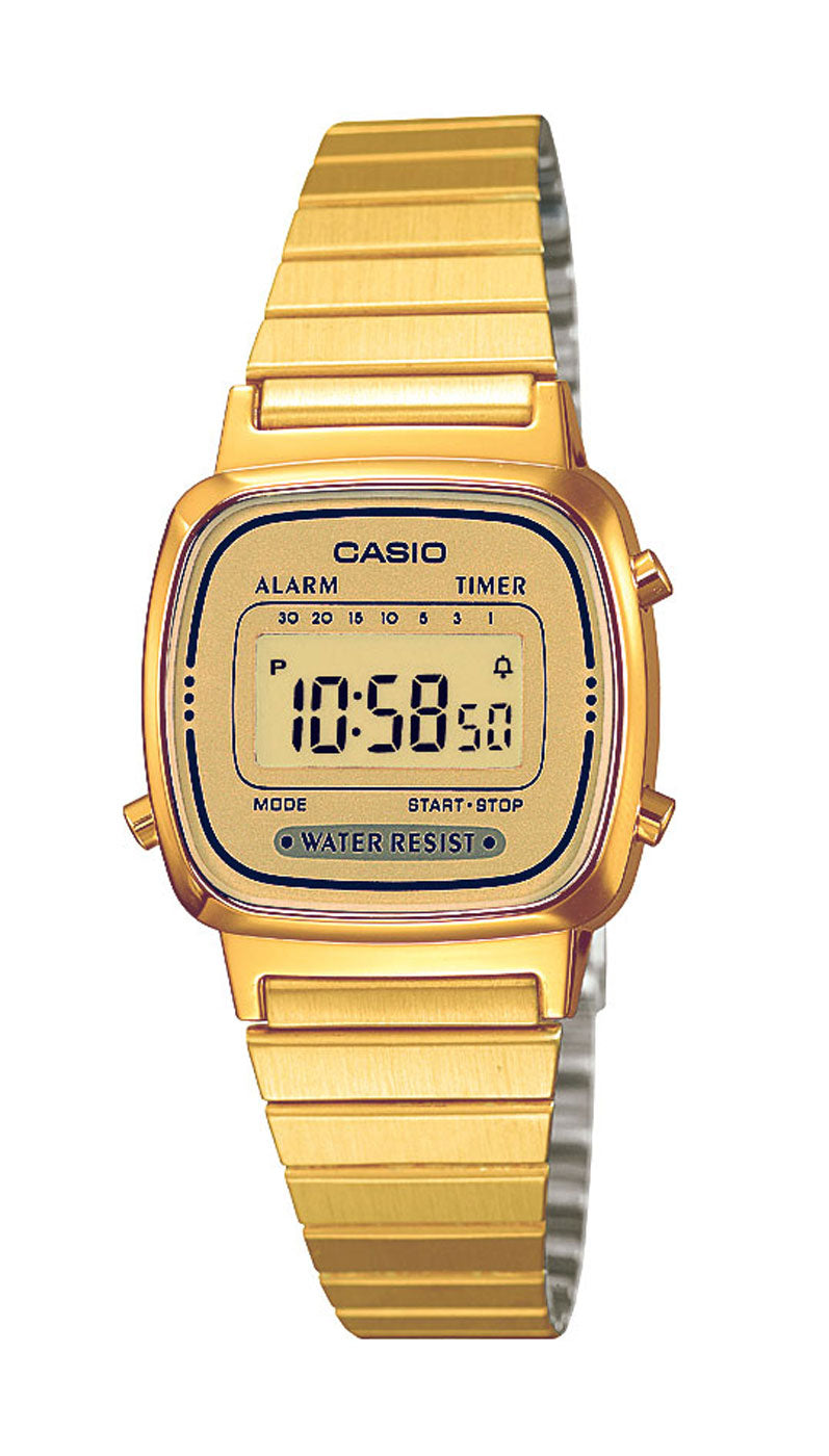 Casio Vintage LA670WEGA-9EF Uhr • Digital • Gold-Optik