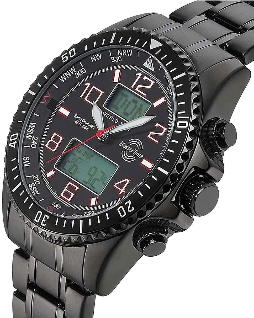 Master Time World Timer MTGA-10921-22M Herren Uhr • Funk • Weltzeit
