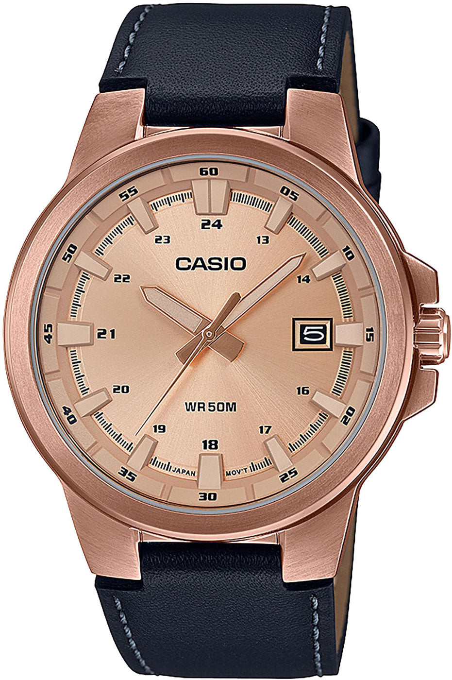 Casio MTP-E173RL-5AVEF Uhr • Klassisches Design • Lederarmband