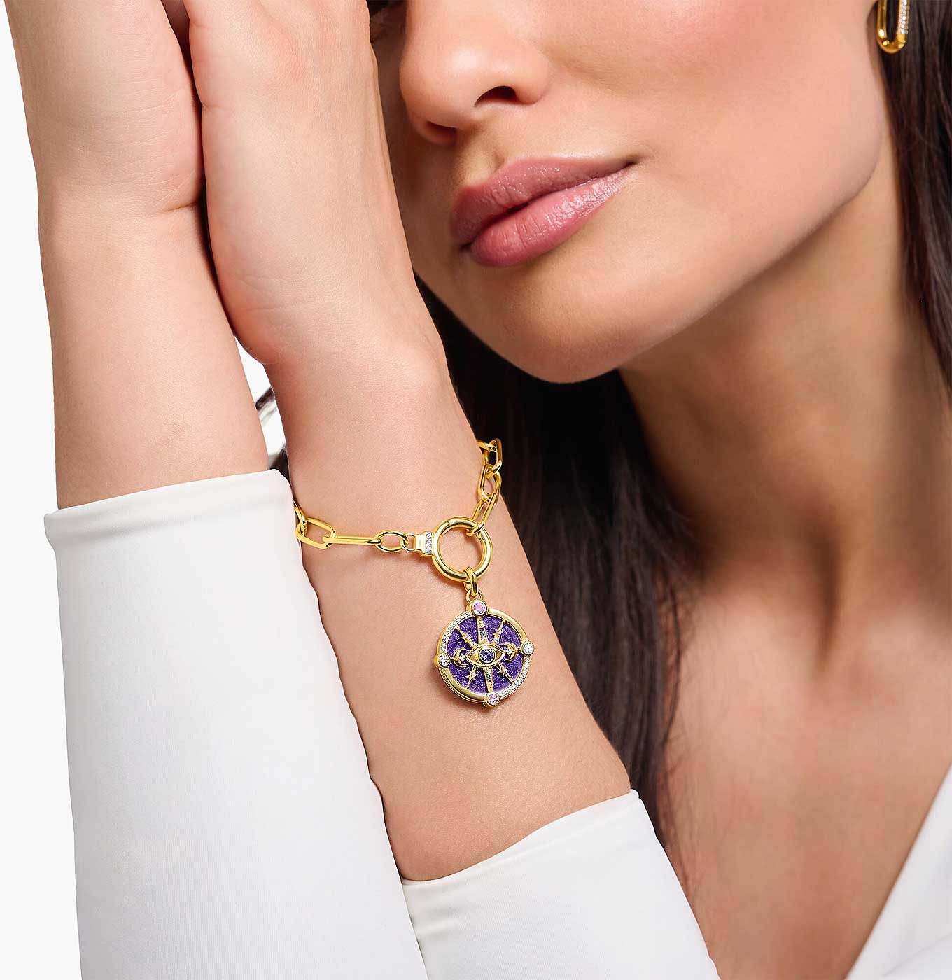 Ketten Anhänger mit Auge und kosmischen Details - Thomas Sabo Modell: PE956-565-13