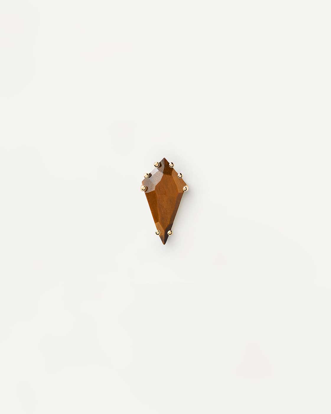 Akiro Einzel Ohrring mit Edelstein - 18K Goldplattierung