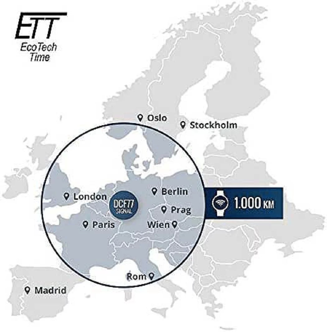Herrenuhr mit Funk-Solaruhrwerk - Eco Tech Time Modell: EGS-11610-22MS