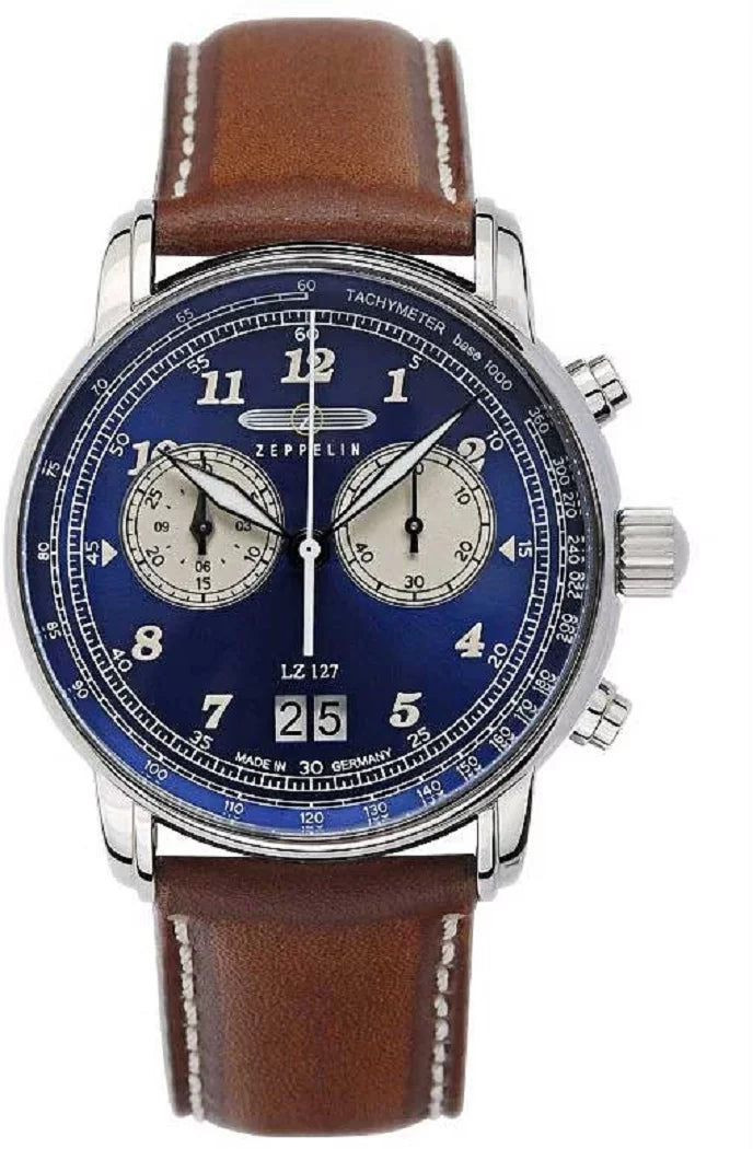 Zeppelin LZ127 8684-3 Herrenuhr • Made in Germany • Flieger