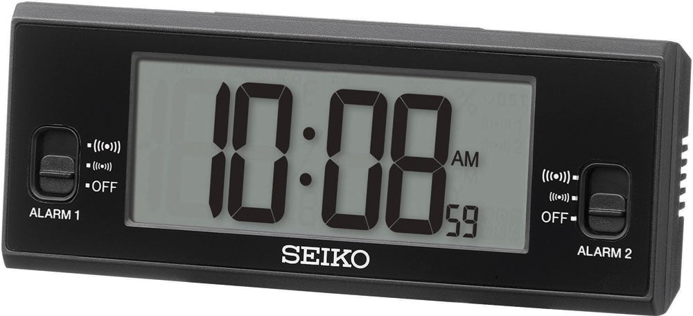 Seiko Clocks QHL093K Digital Alarm Clock • Marathon Timer Design • Alarm & Snooze