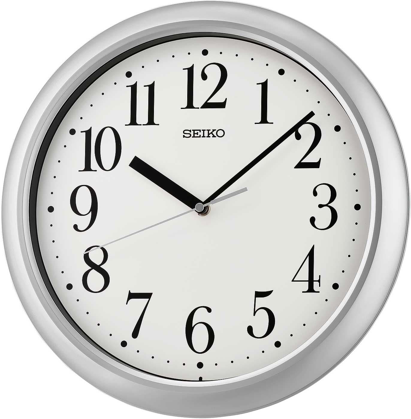 Seiko Wall Clock 32.5 cm Ø Plastic • Precise Quartz Movement • Clear Dial