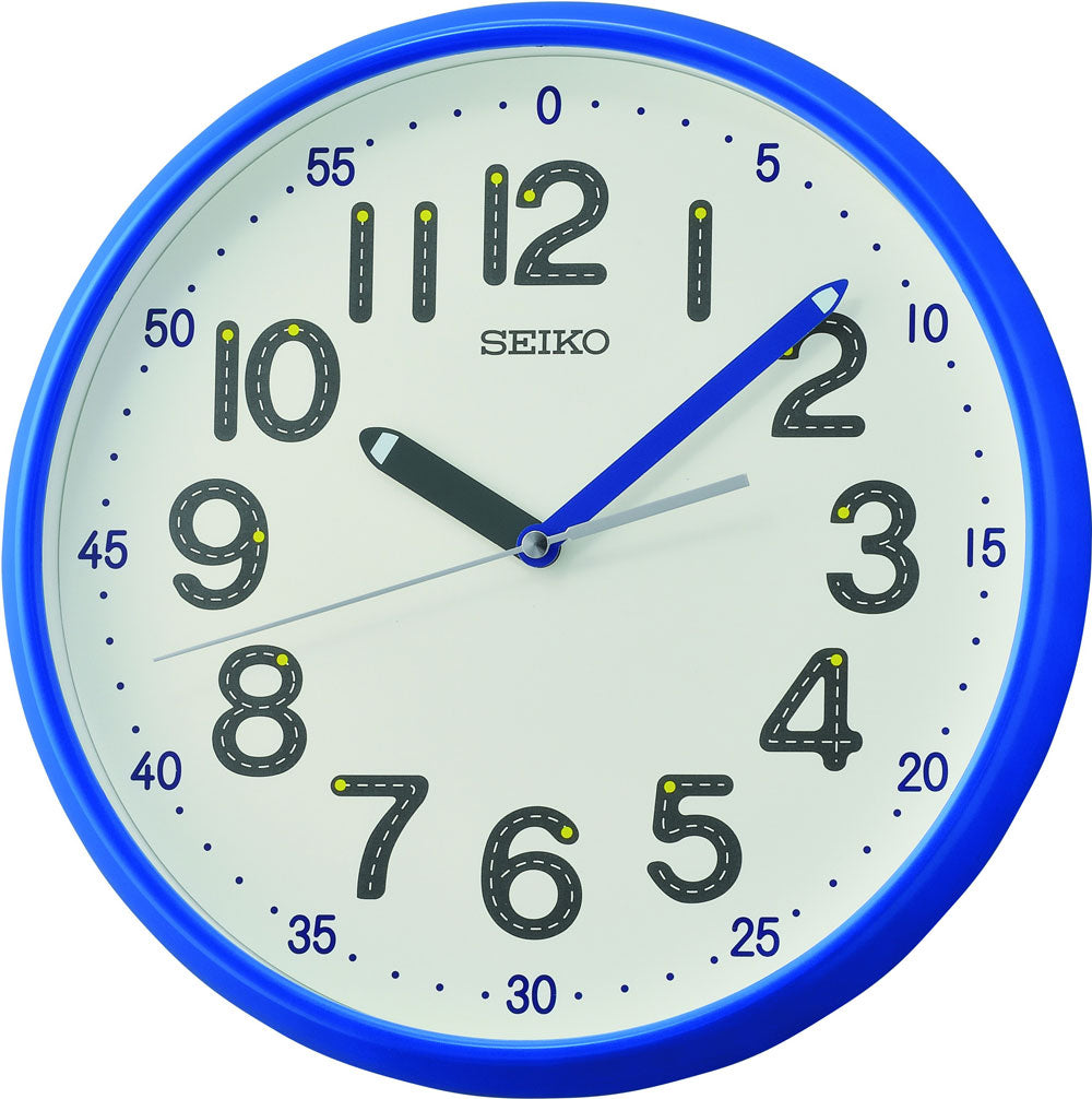 Seiko Wanduhr 30 cm Ø Kunststoff • Leises Uhrwerk • Klare arabische Ziffern
