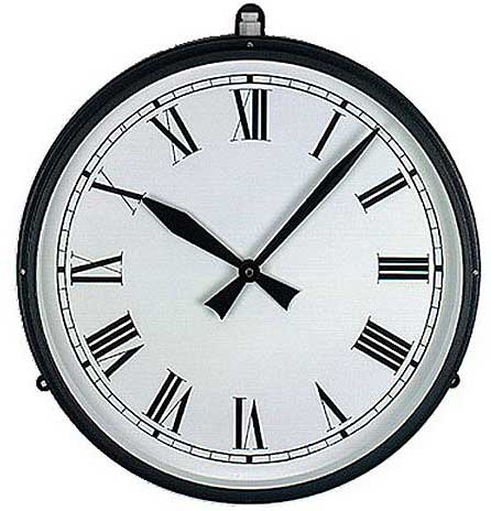 GER-Technik Wanduhr 40 cm Ø Edelstahl • Funkgesteuert • Zeitloses Design