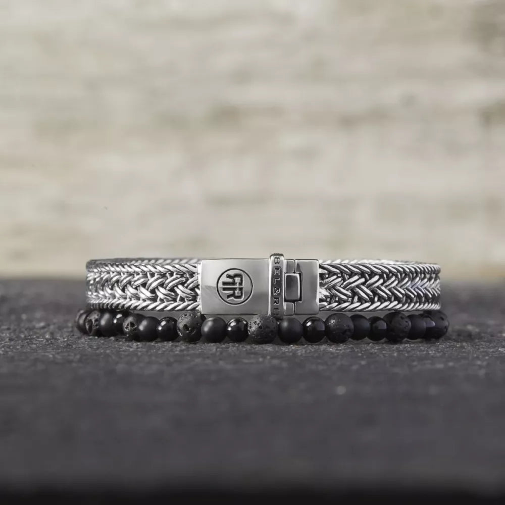 Bracelet made of 8mm thick silver - Rebel&Rose Model: RR-BR036-S-L