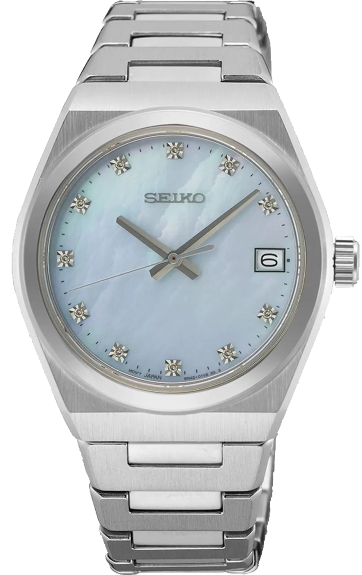 Seiko SUR603P1 Damenuhr • Saphirglas • Perlmutt-Zifferblatt