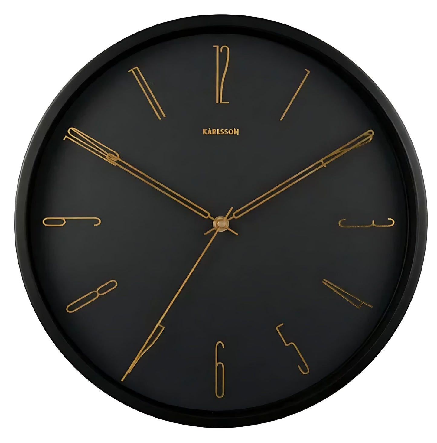Karlsson Wall Clock 35 cm Ø Metal • Minimalist Design • Precise Quartz Movement
