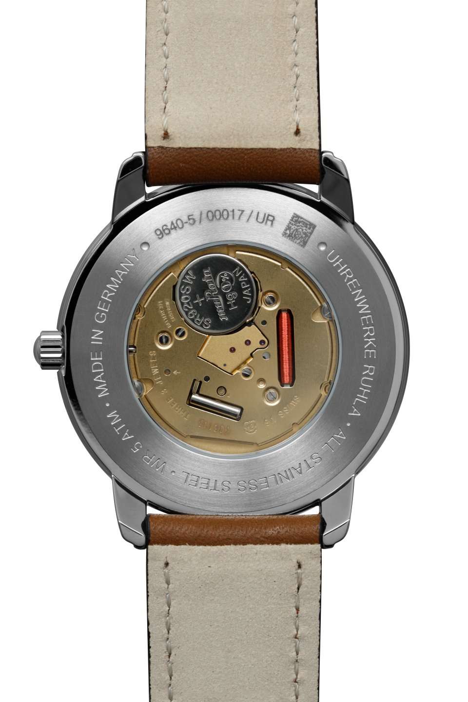 Herren Quarz Uhr, Champagner Zifferblatt, Cognac Lederarmband - Zeppelin Modell: 9640-5