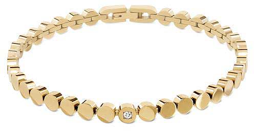 Bracelet Pure Titanium gold-plated, Diamond Embellishment - Boccia Jewelry Model: 03057-04