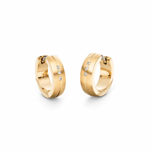 Kreolen aus Titan mit 6 Brillanten - Boccia Jewelry Modell: 0539-19