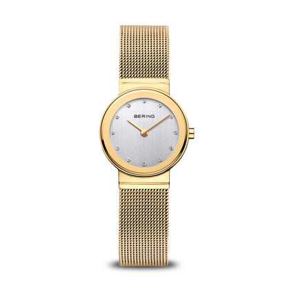 Bering Classic 10126-334 Damenuhr • Kratzfestes Saphirglas • Feines Milanaise-Armband