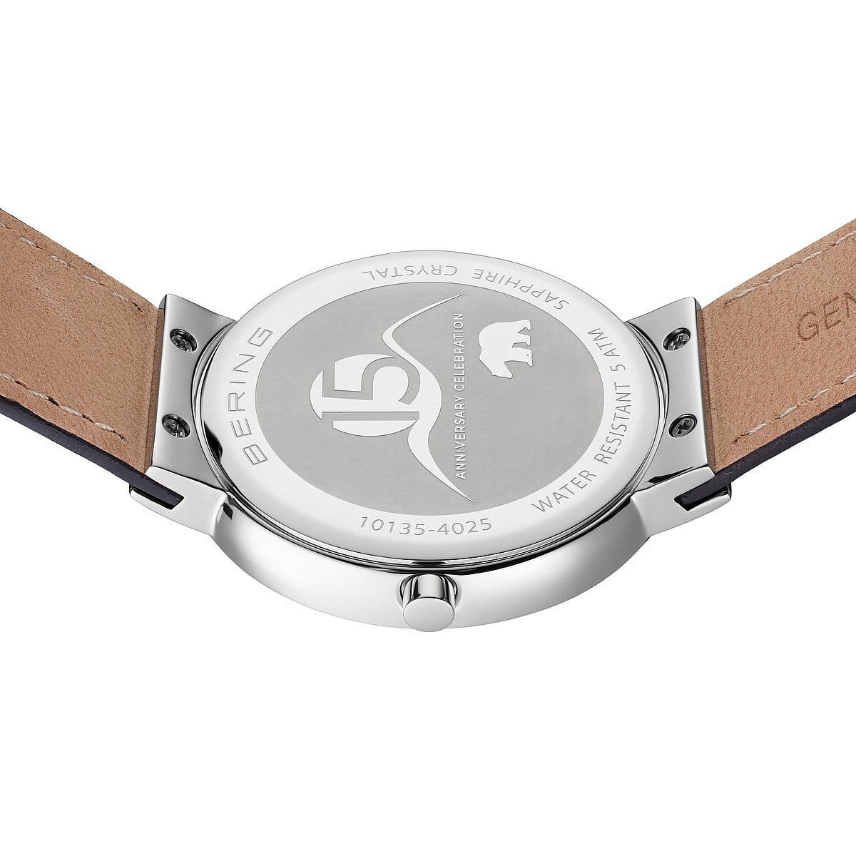 Bering Classic 10135-4025 Damenuhr • Kratzfestes Saphirglas • Feines Milanaise-Armband