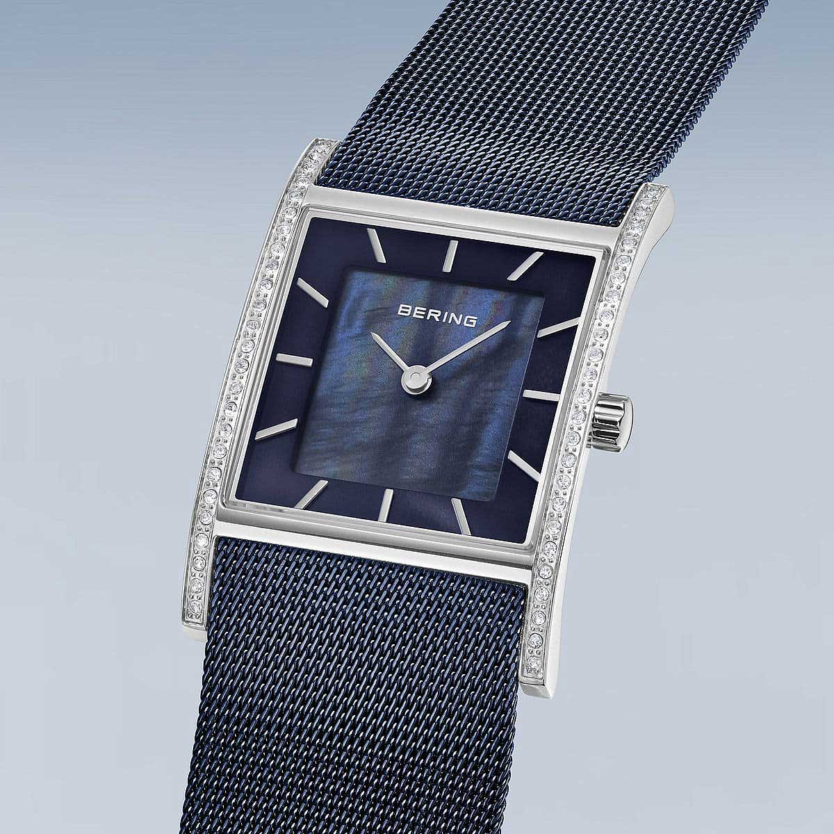 Bering Classic 10426-398-S Damenuhr • Kratzfestes Saphirglas • Feines Milanaise-Armband