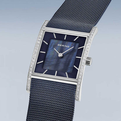 Bering Classic 10426-398-S Damenuhr • Kratzfestes Saphirglas • Feines Milanaise-Armband
